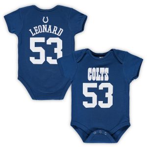 Darius Leonard Indianapolis Colts Newborn & Infant Mainliner Name & Number Bodysuit